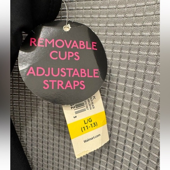 Laced Down Sides Bathing Swim Suit Corset Size Large Black Sexy Strappy Padded - Picture 3 of 7